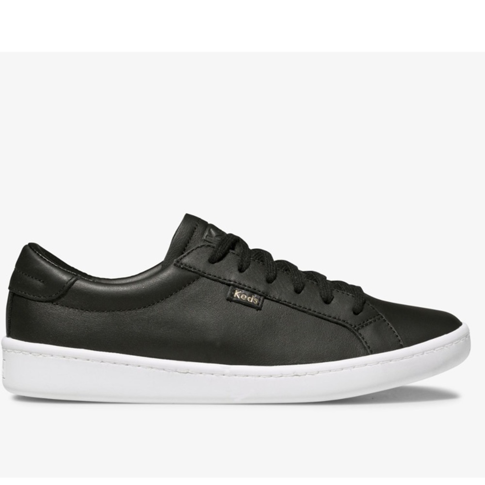 Keds Ace Black Leather Sneakers